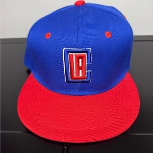 LA Clippers Blue and Red Snapback Cap One Size